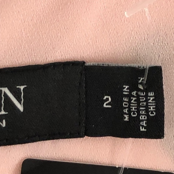 Lauren Ralph Lauren Pink Floral Georgette Gown Gathered Gem Waist Size 2 - Picture 3 of 12